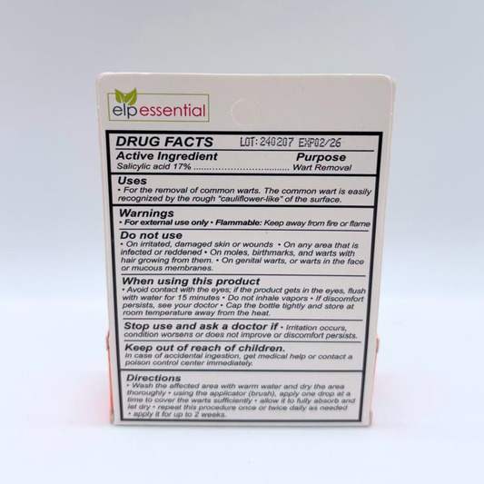 ELP ESSENTIAL REMOVEDOR DE VERRUGAS ACIDO SALICILICO 0.5 OZ
