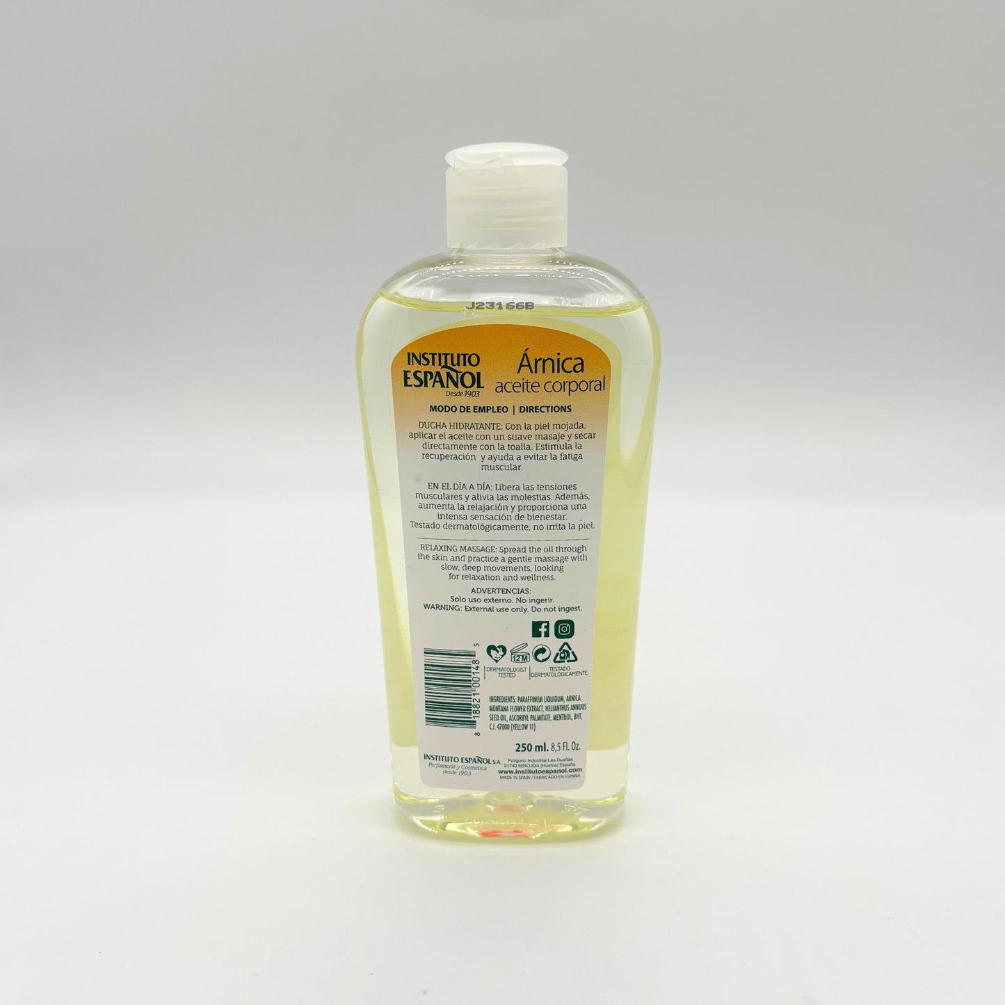 ACEITE CORPORAL DE ÁRNICA DEL INSTITUTO ESPAÑOL