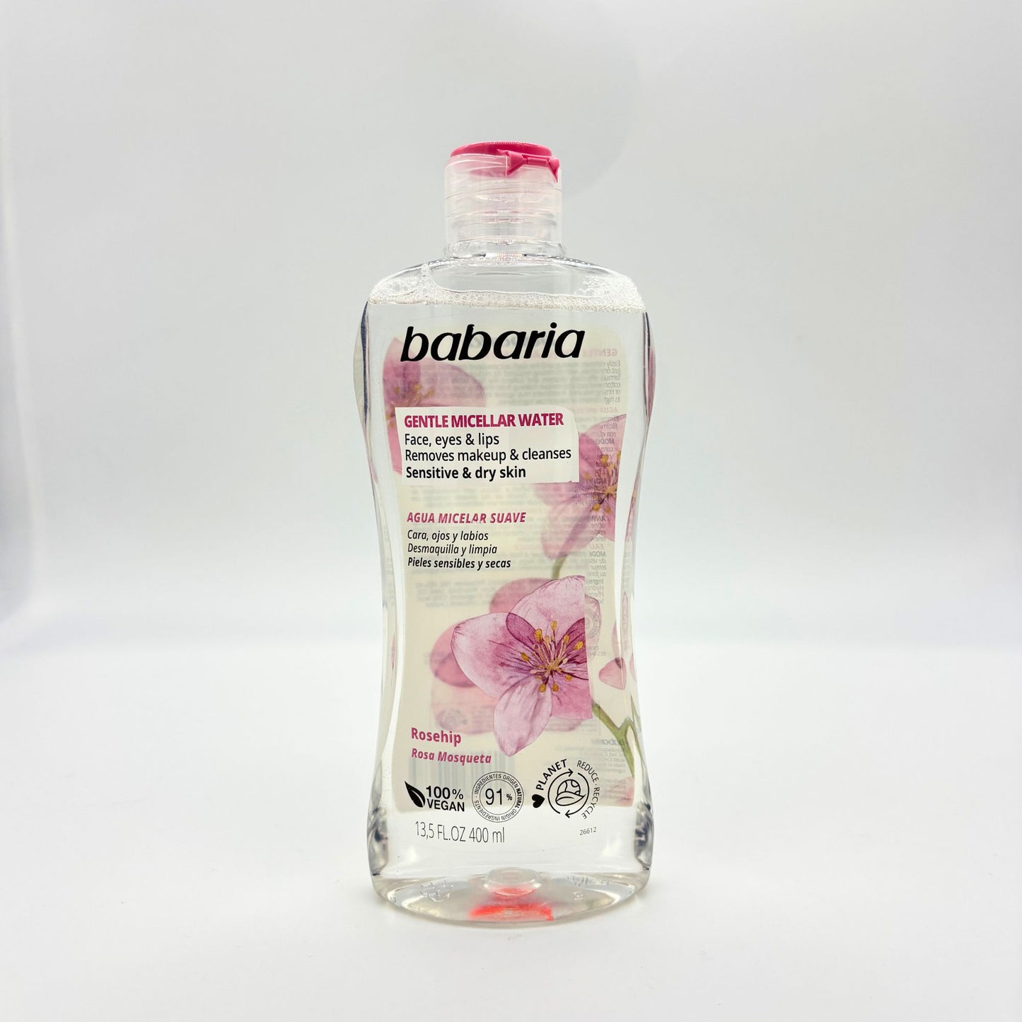BABARIA AGUA MICELAR SUAVE ROSA MOSQUETA 13.5 OZ
