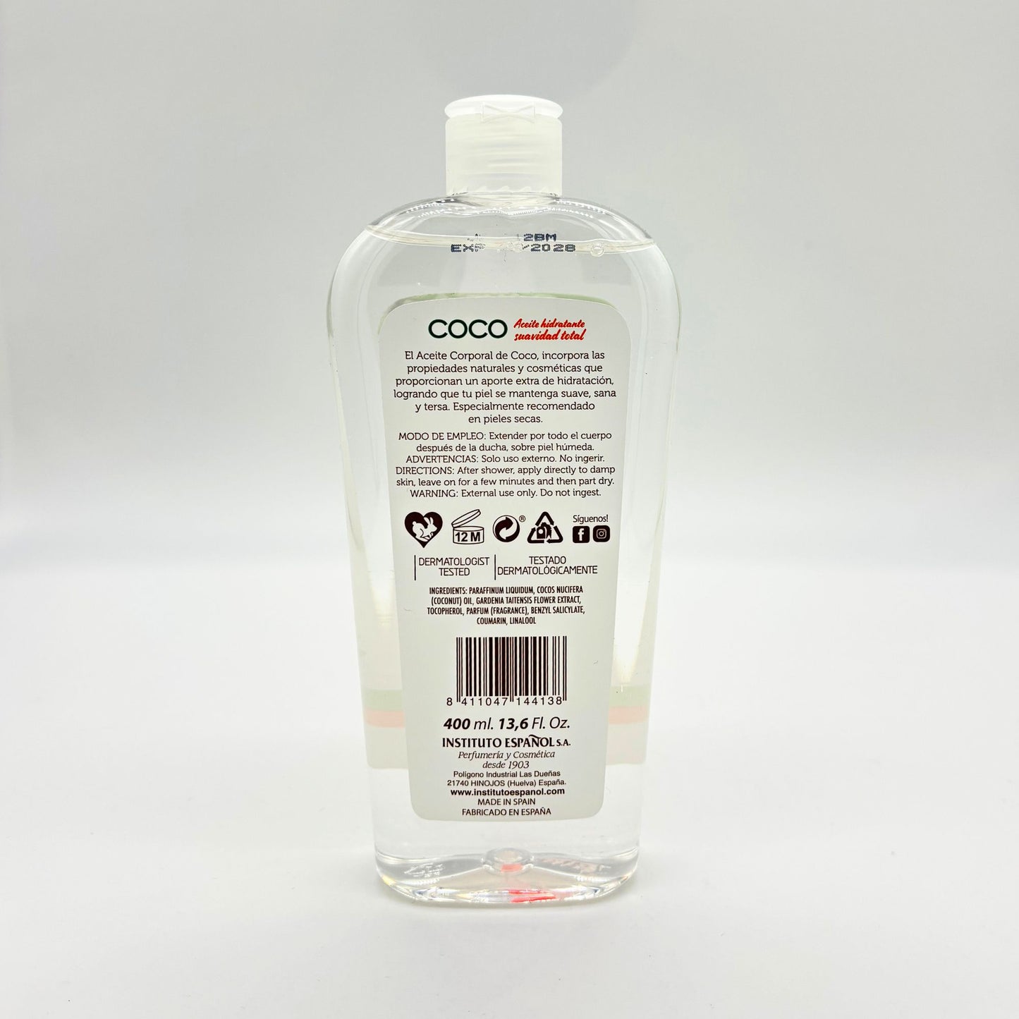 ACEITE CORPORAL DE COCO DEL INSTITUTO ESPAÑOL