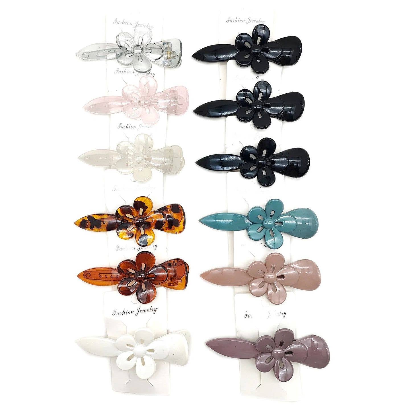 12pk Daisy Flower Shape Duckbill Hair Claw Clip