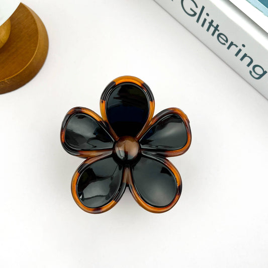TORTOISESHELL FLOWER HAIR CLIP
