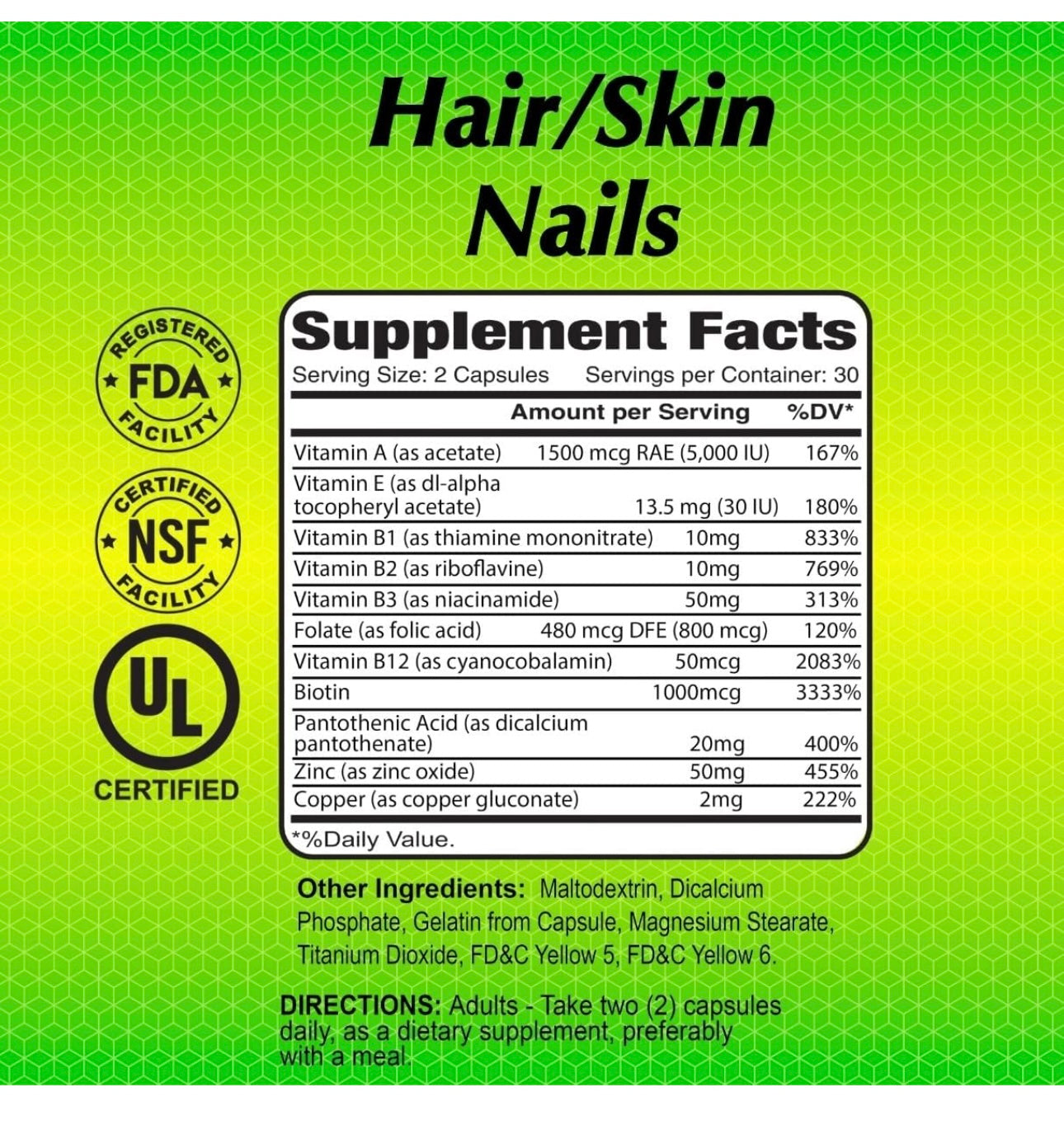 ALFA HAIR/SKIN NAILS