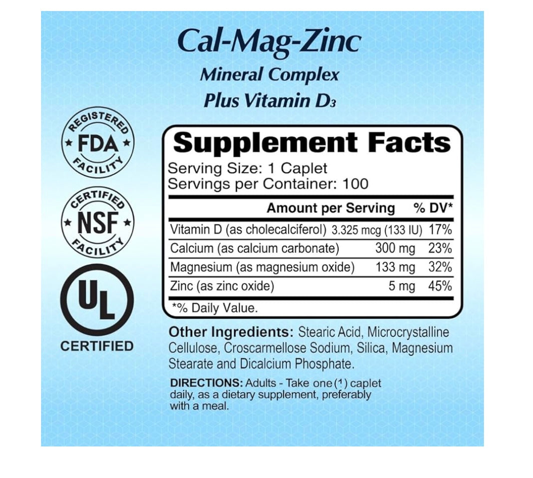 ALFA CAL-MAG-ZINC PLUS VITAMIN D