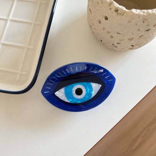 Hamsa Hand & Heart Evil Eye Design Hair Clip