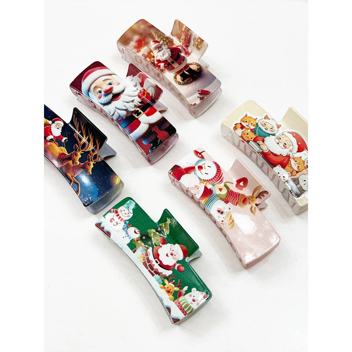 Christmas Vintage Design Rectangle Hair Claw