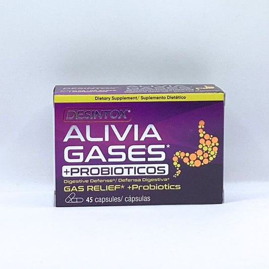 DESINTOX ALIVIA GASES + PROBIOTICOS 45 CAP