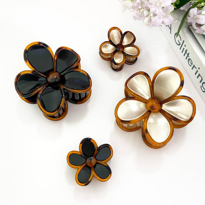 TORTOISESHELL FLOWER HAIR CLIP