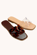 CONCEPT-97 MODERN VIBRANT JELLY STRAP SLIDE FLAT SANDALS