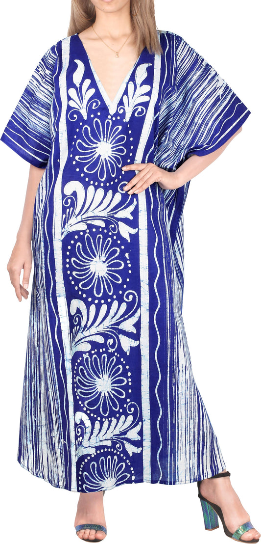 LA LEELA Women's Loose Batik Caftan Evening Gown 135431