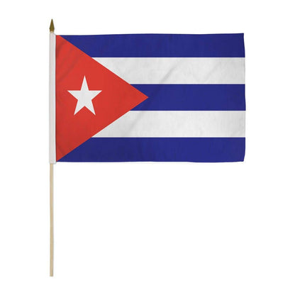 Cuba 12x18in Stick Flag