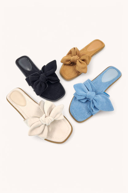 ZAIN-1 RIBBON DECOR ON X SHAPE CUT OUT BAND SANDAL