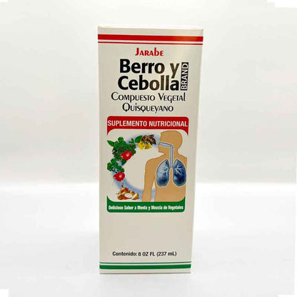 SYRUP BERRO Y CEBOLLA  COMPUESTO VEGETAL QUISQUEYANO8 OZ