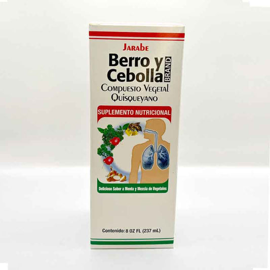 SYRUP BERRO Y CEBOLLA  COMPUESTO VEGETAL QUISQUEYANO8 OZ