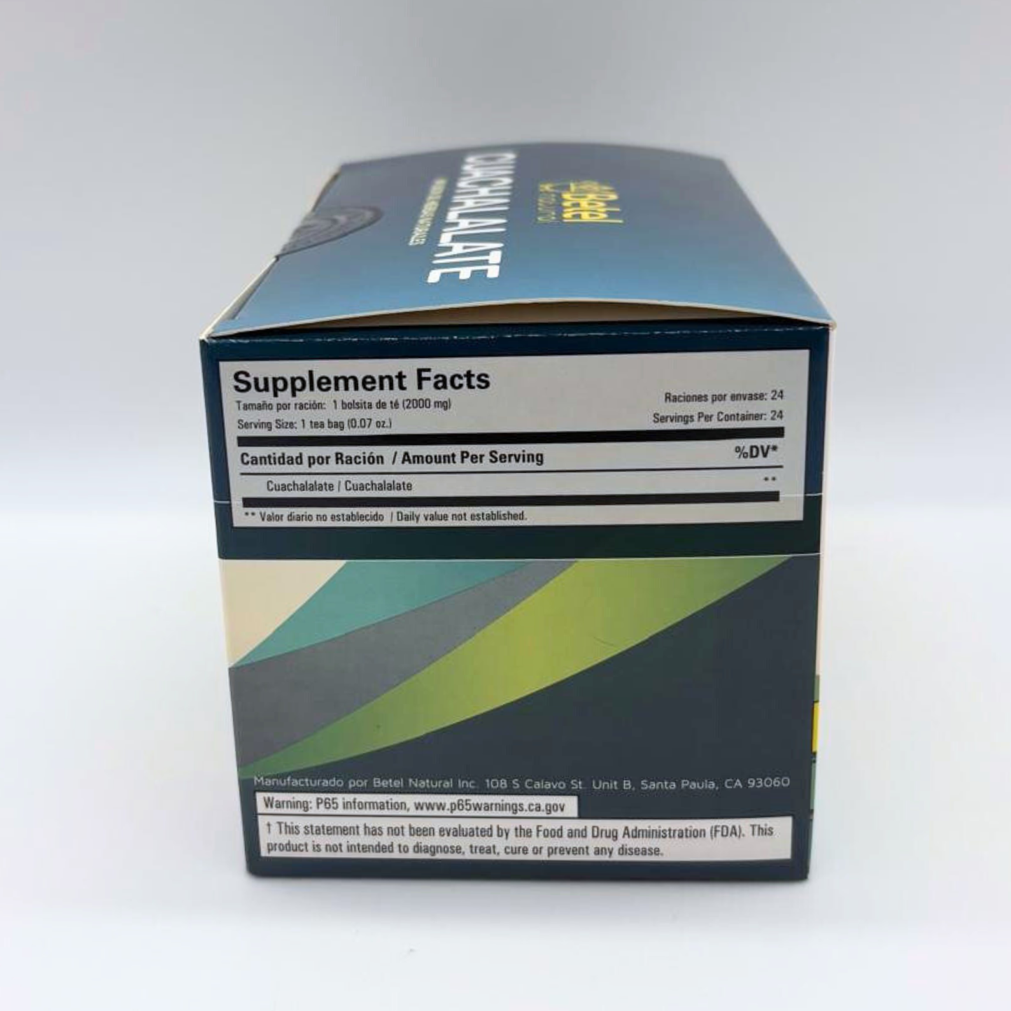 BETEL INFUSION CUACHALALATE , 24 BOLSAS