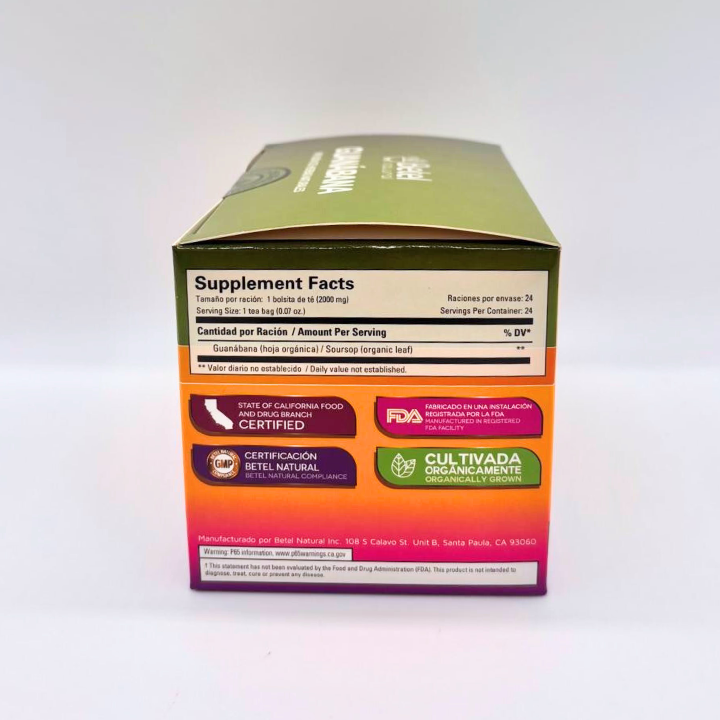 BETEL INFUSION GUANABANA TE , 24 BOLSAS