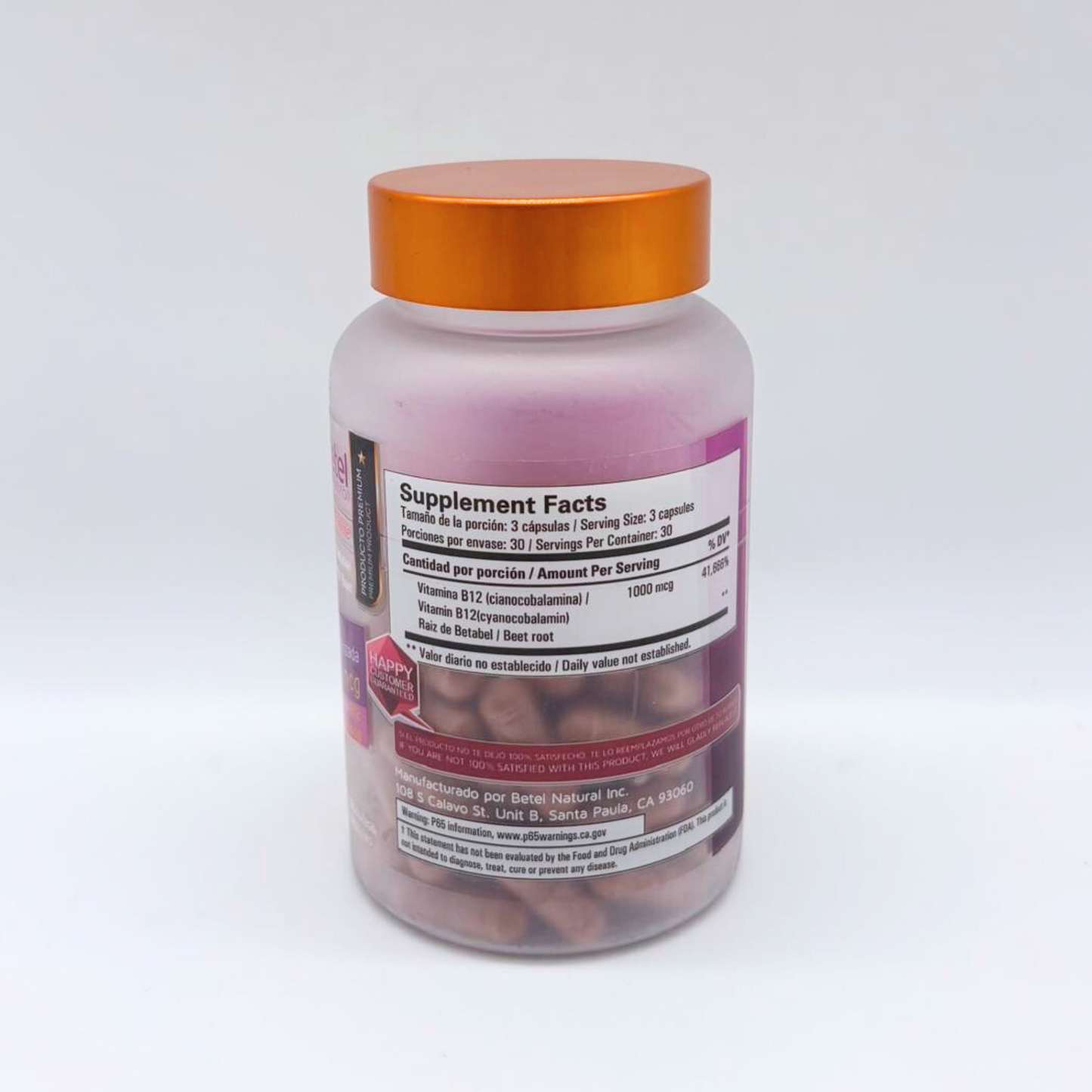 BETEL NAT. VITAMIN B12 REFORZADA 90 CAP