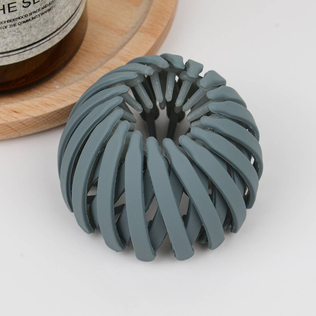 EXPANDABLE MATTE HAIR TIE/ BUN NEST HAIR HOLDER