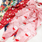 Christmas Printe Satin Hair Bow Clip