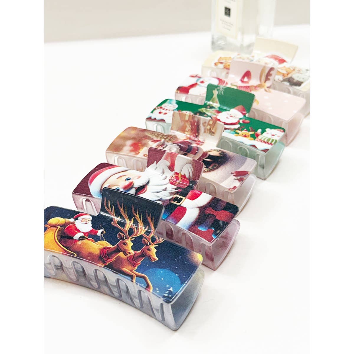 Christmas Vintage Design Rectangle Hair Claw