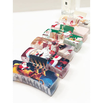 Christmas Vintage Design Rectangle Hair Claw
