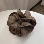 GIFTY - Solid Color Satin Scrunchie with Ruffle Detail