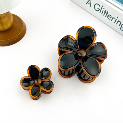 TORTOISESHELL FLOWER HAIR CLIP