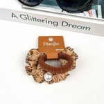 4pcs Brown Gentle Hair Tie Set, Autumn And Winter Hair Band