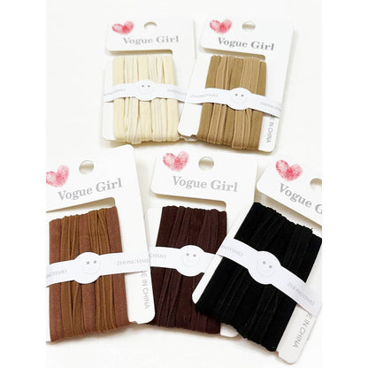 Neutral Shade Seamless Ponytail Mixed Hair Ties