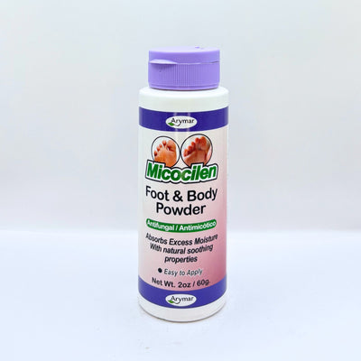 ARYMAR MICOCILEN TALCO PARA PIES Y CUERPO 2 OZ
