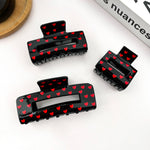 Square Heart Hair Claw Clip, Valentine’s Day Hair Accessory