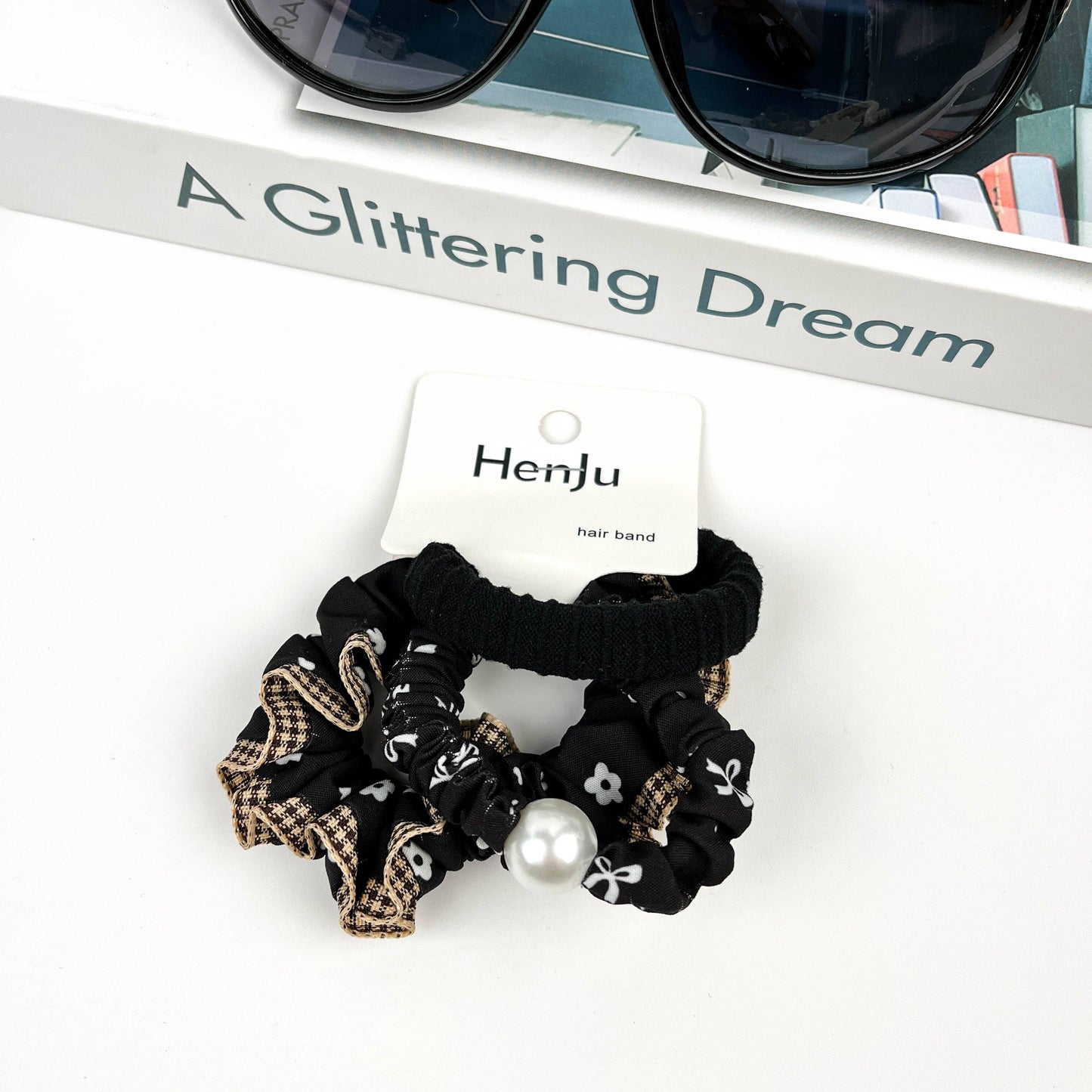 4pcs Brown Gentle Hair Tie Set, Autumn And Winter Hair Band