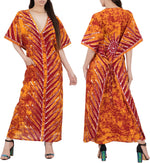 HAPPY BAY Women Fit Caftan Maxi 1X-2X Orange, Spikes