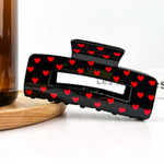 Square Heart Hair Claw Clip, Valentine’s Day Hair Accessory