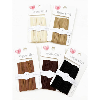 Neutral Shade Seamless Ponytail Mixed Hair Ties
