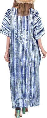 LA LEELA Women's Loose Batik Caftan Evening Gown 135431