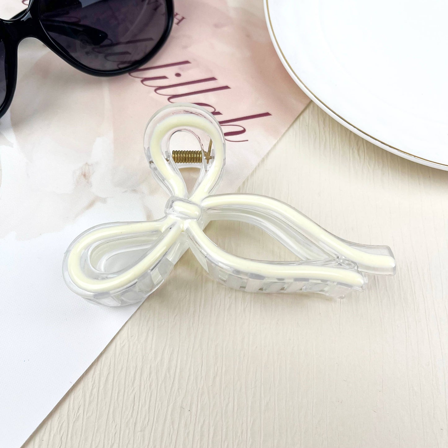 BOW JELLY COLOR HAIR CLIPS
