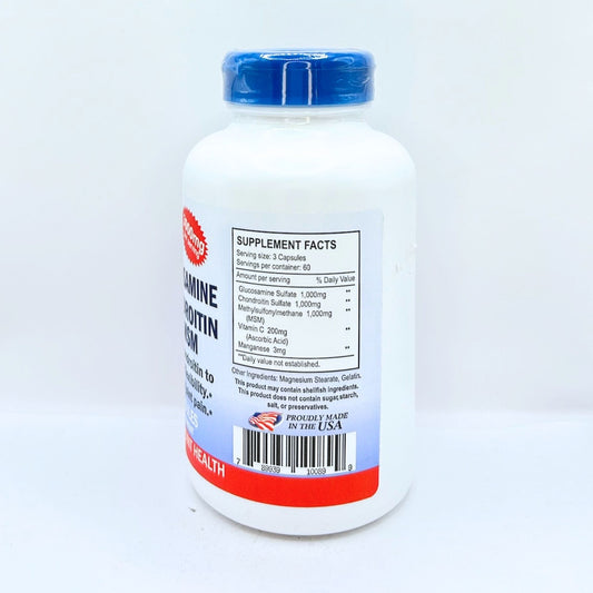 GLUCOSAMINE CHONDROITIN PLUS MSM180CAPS