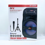 QFX: 6.5" BLUETOOTH RECHARGEABLE SPEAKER WITH MIC & STAND