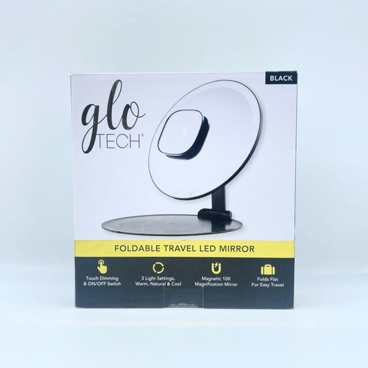 GLO TECH FOLDABLE TRAVEL LED MIRROR