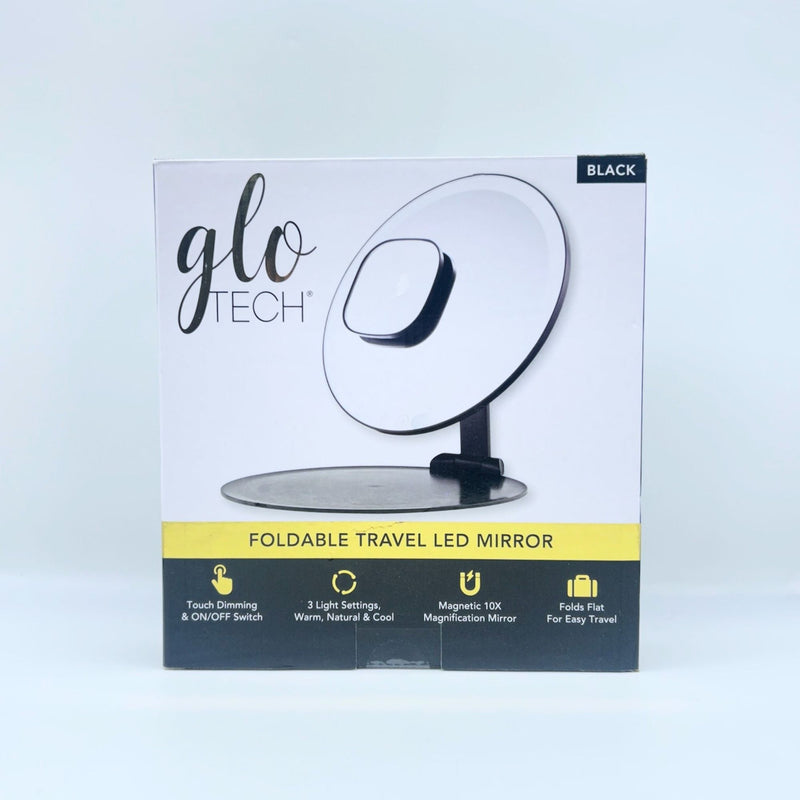 GLO TECH FOLDABLE TRAVEL LED MIRROR