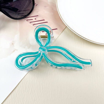 BOW JELLY COLOR HAIR CLIPS
