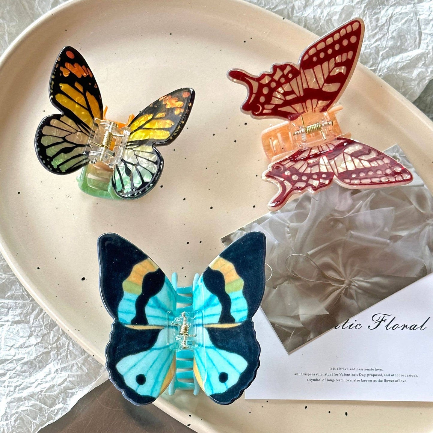Colorful Butterfly Claw Clip