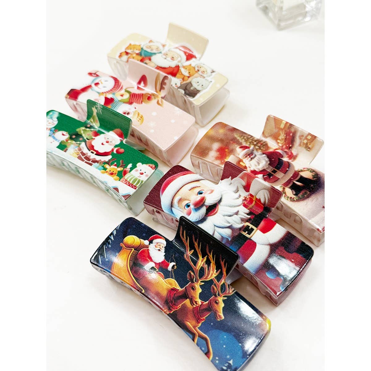 Christmas Vintage Design Rectangle Hair Claw