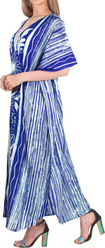 LA LEELA Women's Loose Batik Caftan Evening Gown 135431