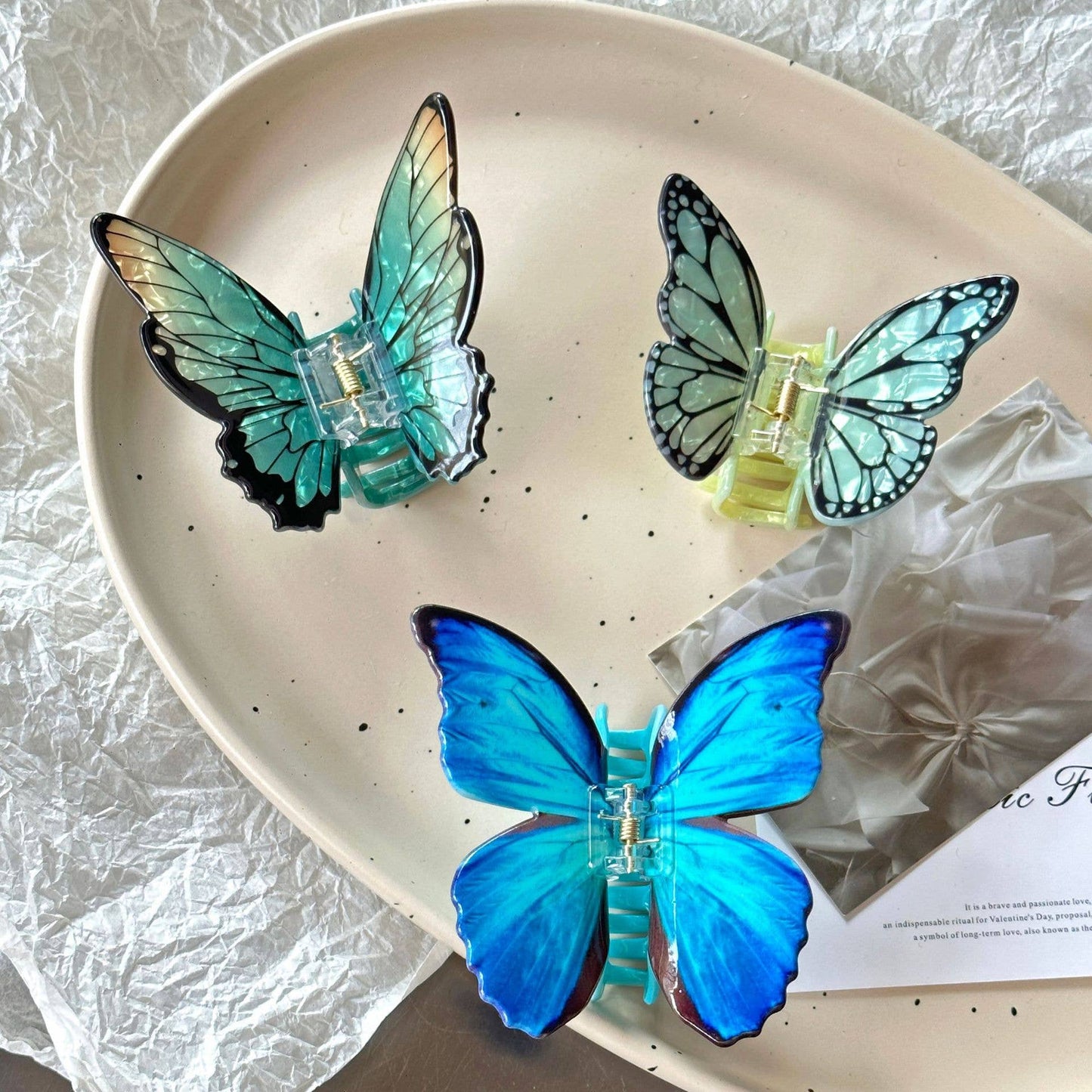Colorful Butterfly Claw Clip