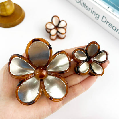 TORTOISESHELL FLOWER HAIR CLIP