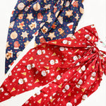 Christmas Printe Satin Hair Bow Clip