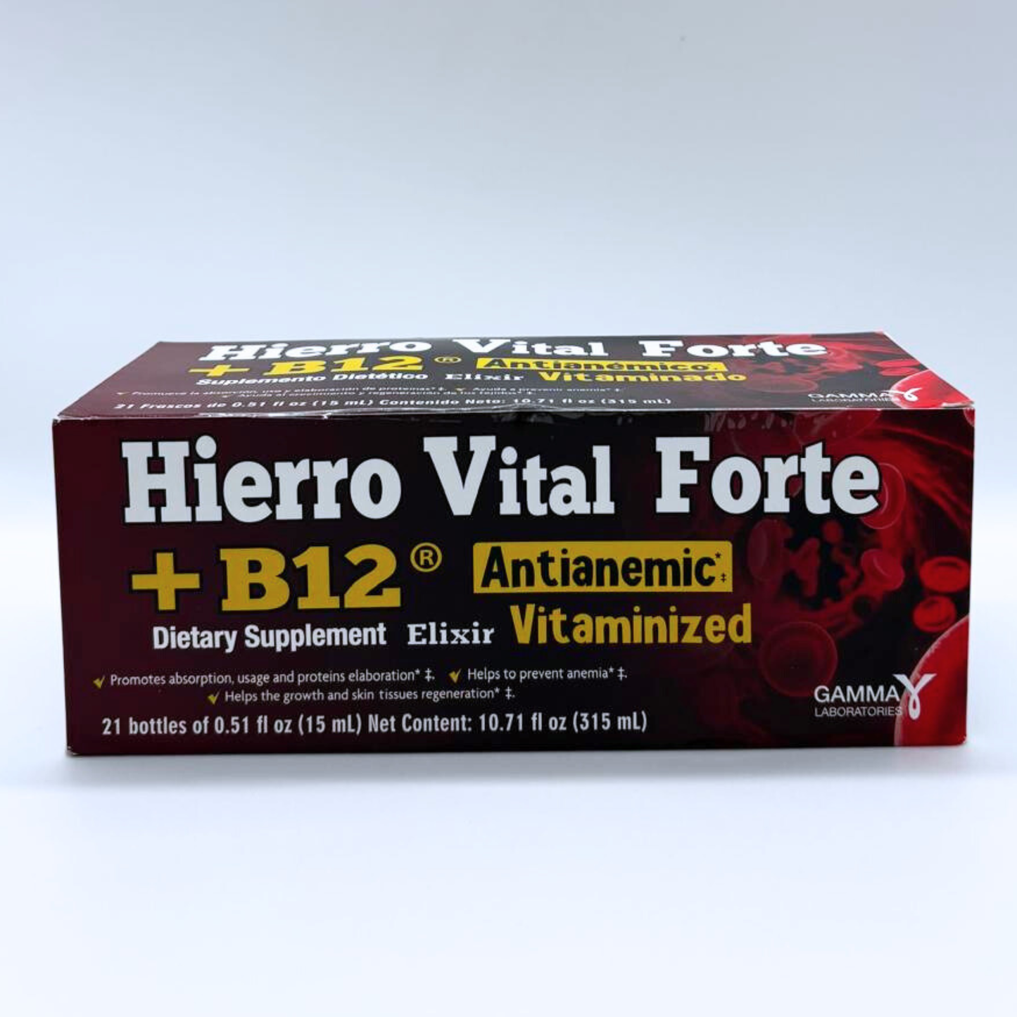 HIERRO VITAL FORTE+B12 21 BOTLE. 10.7onz