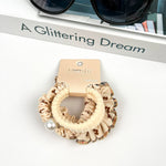 4pcs Brown Gentle Hair Tie Set, Autumn And Winter Hair Band